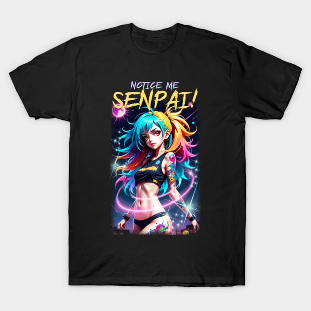 Notice me Senpai 02 T-Shirt by KawaiiDread